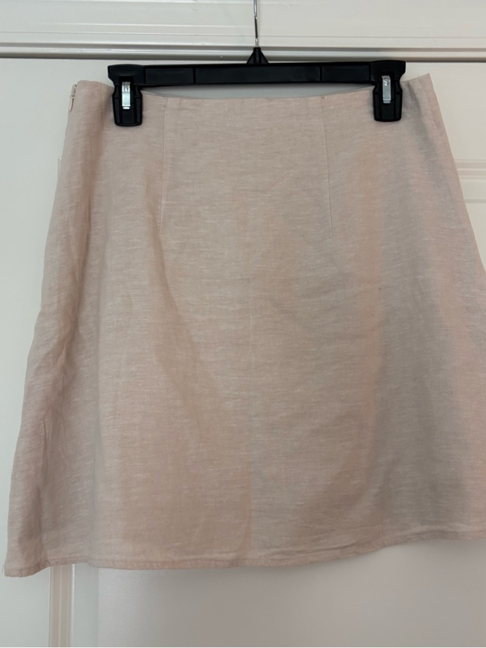 Loft Women’s Cream/Beige Linen Blend A-Line Mini Skirt - Picture 4 of 9